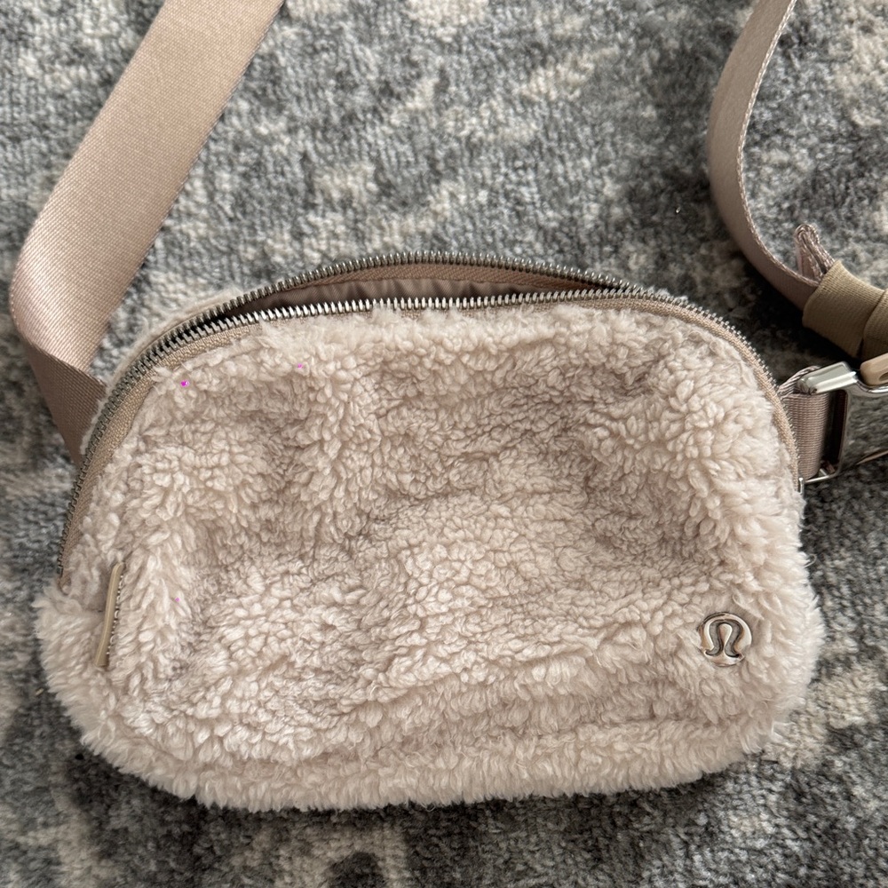 lululemon athletica Beige Sherpa Crossbody Bag